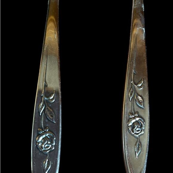 Oneida Grapefruit Spoon Set of 8 Stainless My Rose Pattern Serrated edge vintage - Picture 3 of 7